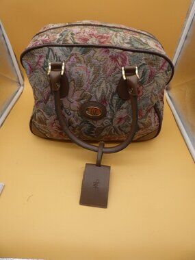 Vintage Diane von Furstenberg DVF Tapestry Weekend Bag, 90s Carry On Duffle